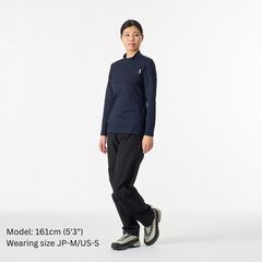 Women's Drought Thermo Zip Neck,DEEP NAVY, small image number 7