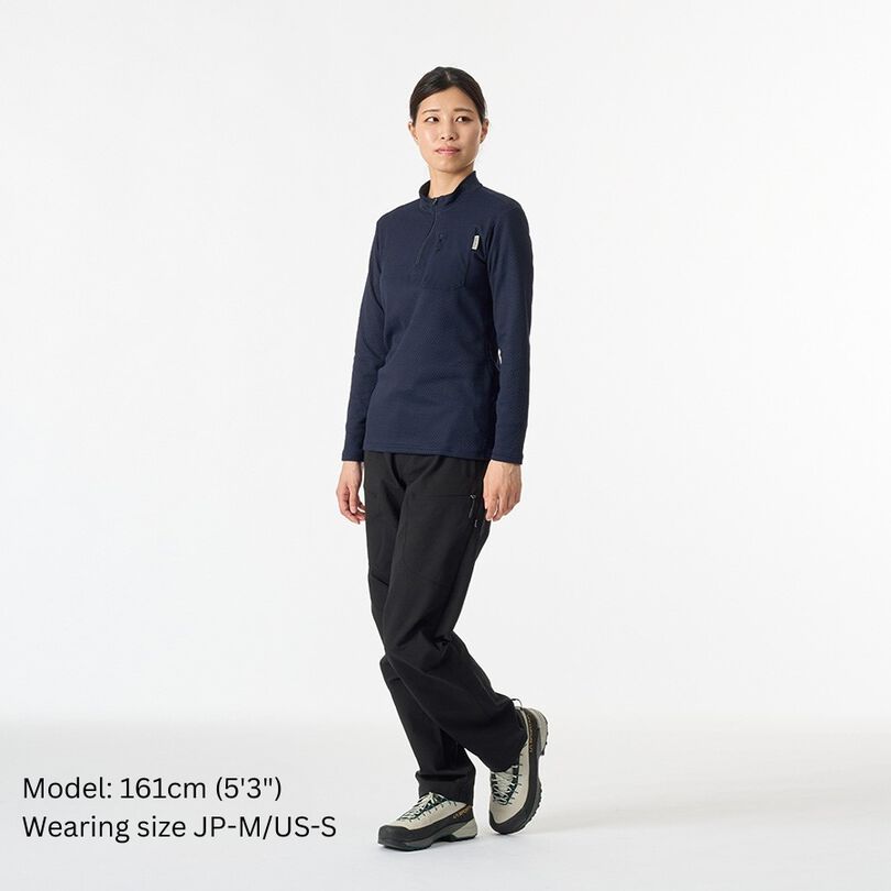 Women's Drought Thermo Zip Neck,DEEP NAVY, medium image number 7