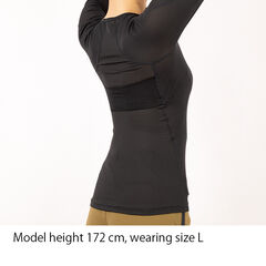 Women's Elemental Layer Warm Bra Top Long Sleeve Crew,GRAPHITE, small image number 4