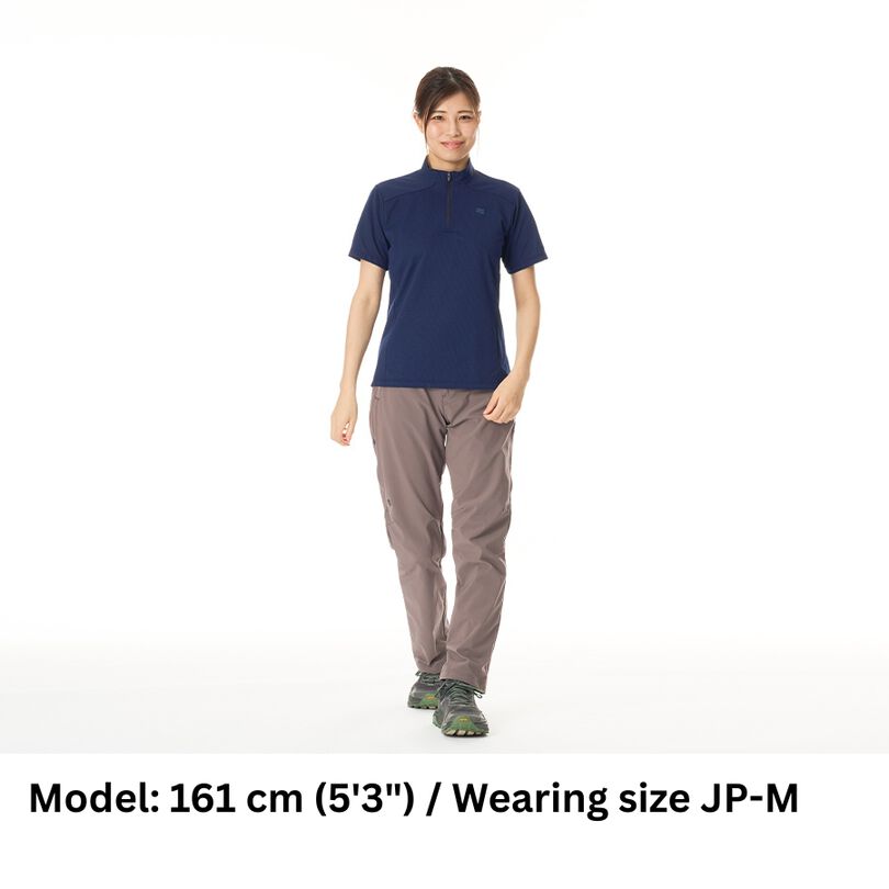 Women's Drought Quad Zip T Short Sleeve,NAVY, medium image number 5