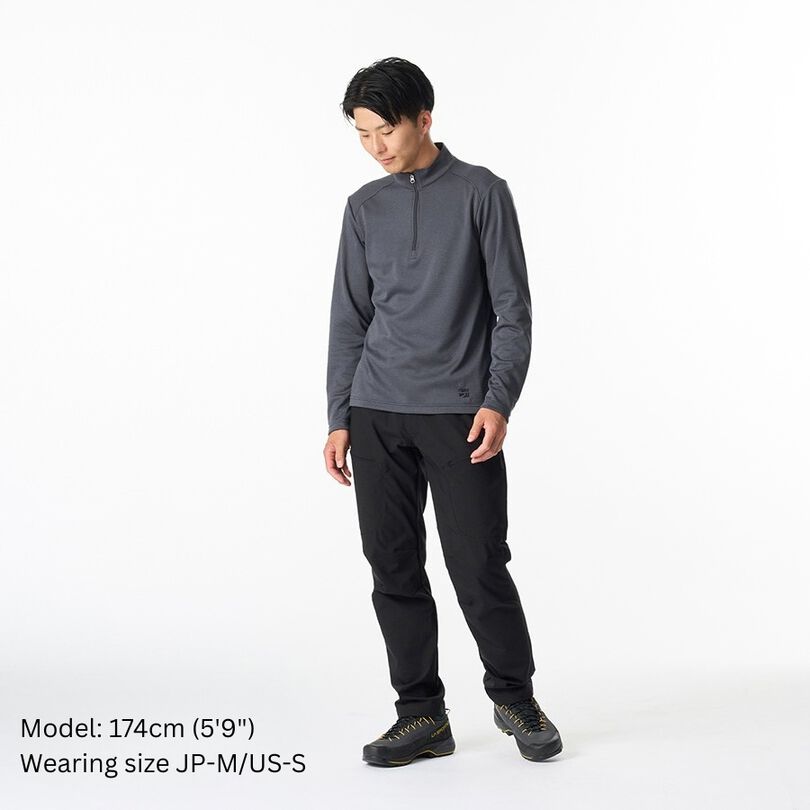 Men's Drought Largo Zip Neck,CHARCOAL HEATHER, medium image number 12
