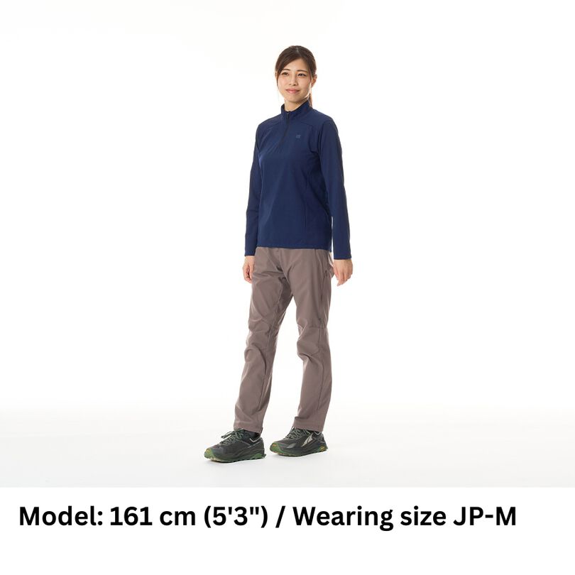 Women's Drought Quad Zip T Long Sleeve,NAVY, medium image number 8