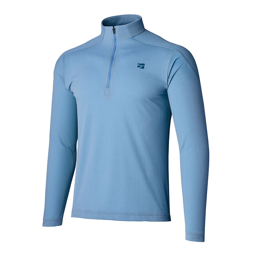 Men's Drought Tough Zip Neck,LIGHT MOSS, medium image number 2