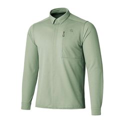 Men's Ramie Spin Knit Shirt,LEAF GREEN, small image number 0