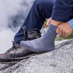 Ramie Spin Socks Alpine Regular,GRAY, small image number 3