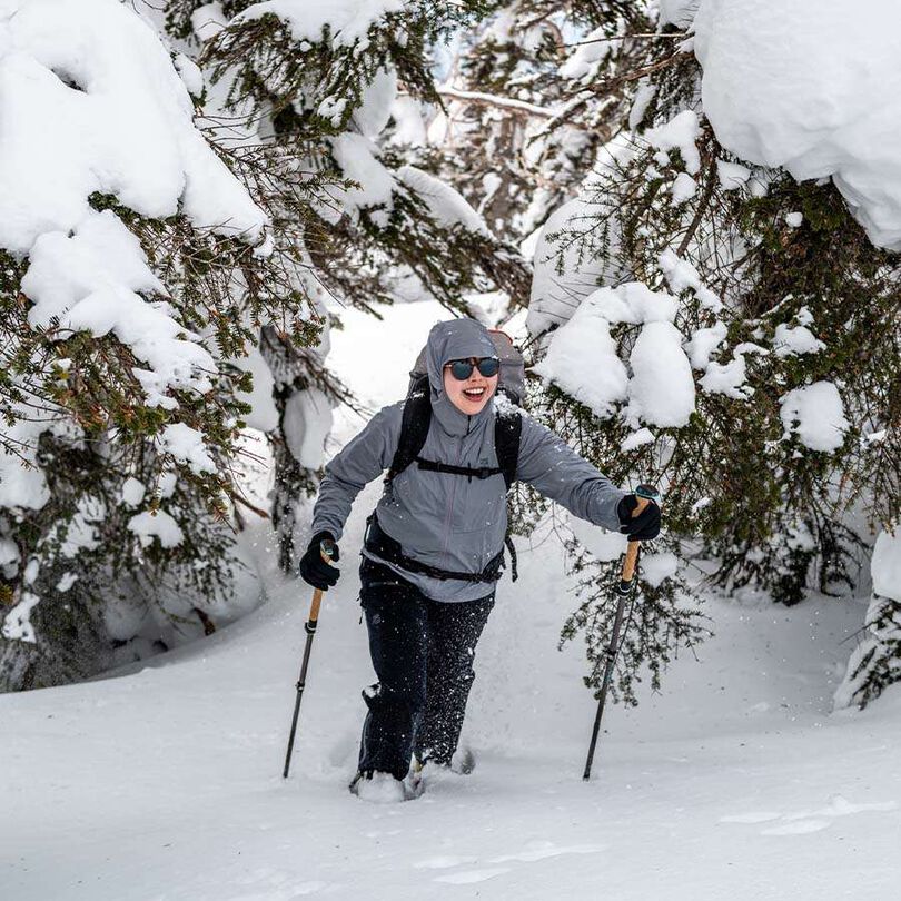 Women's Mu-Wrap Hooded Jacket,BLACK MICA, medium image number 25