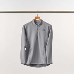 Men's FLOODRUSH Zip Neck,LIGHT GRAY, small image number 4