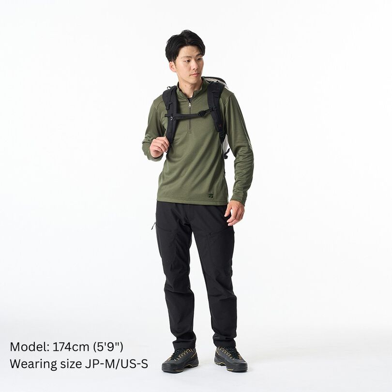 Men's Drought Largo Zip Neck,CHARCOAL HEATHER, medium image number 14