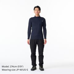 Men's Drought Thermo Zip Neck,DEEP NAVY, small image number 1