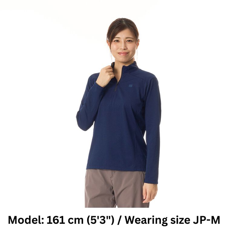 Women's Drought Quad Zip T Long Sleeve,NAVY, medium