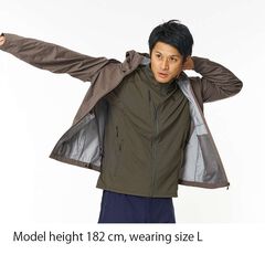 Flow Wrap Hooded Jacket BLCK M,BLACK, small image number 17