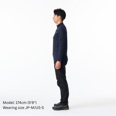 Men's Drought Thermo Zip Neck,DEEP NAVY, small image number 3
