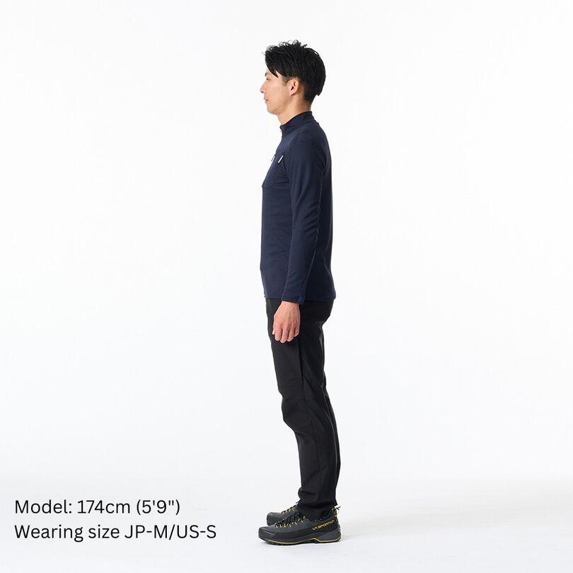 Men's Drought Thermo Zip Neck,DEEP NAVY, medium image number 3