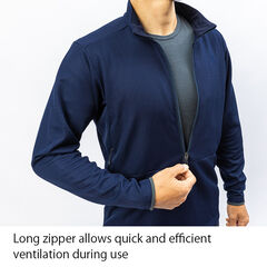 Men's Drought Sensor Zip Neck,DEEP NAVY, small image number 2