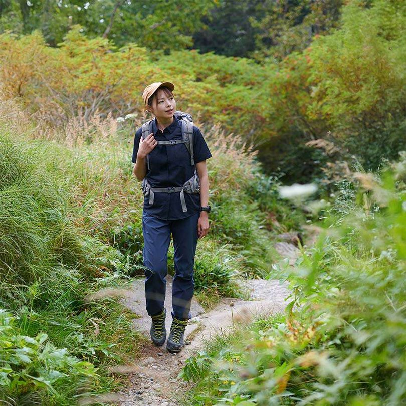 Women's Ramie Spin Knit Shirt Short Sleeve,DARK INDIGO, medium image number 3