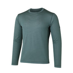 Ramie Spin Air Long Sleeve Crew FRST M,FOREST, small image number 0