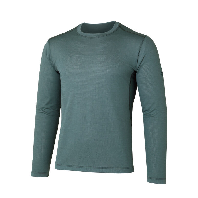 Ramie Spin Air Long Sleeve Crew FRST M,FOREST, medium image number 0