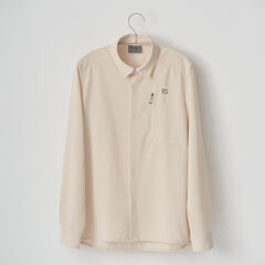 Men's Ramie Spin Knit Shirt,IVORY, small image number 10