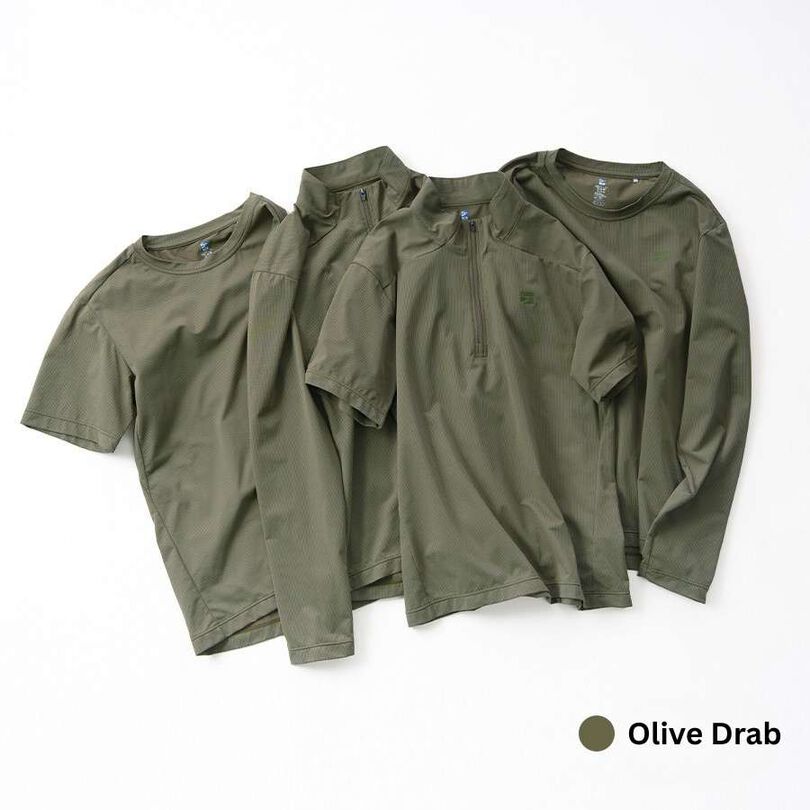 Men's Drought Quad Zip T Short Sleeve,OLIVE DRAB, medium image number 3