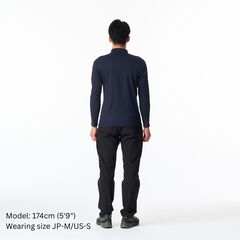 Men's Drought Thermo Zip Neck,DEEP NAVY, small image number 4