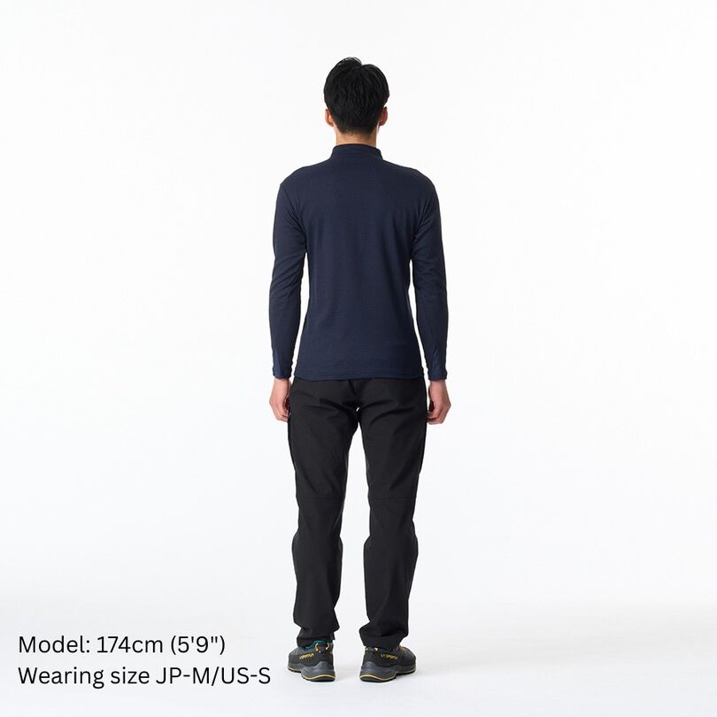 Men's Drought Thermo Zip Neck,DEEP NAVY, medium image number 4