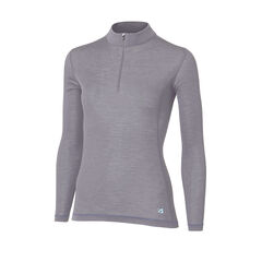 Women's Merino Spin Light Long Sleeve Zip Neck,WARM GRAY, small image number 0