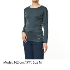 Women's Neoleaf Inner Long Sleeve,DARK GRAY, small image number 2