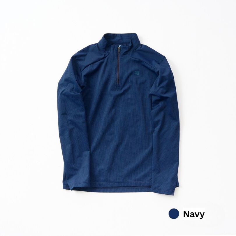 Women's Drought Quad Zip T Long Sleeve,NAVY, medium image number 5