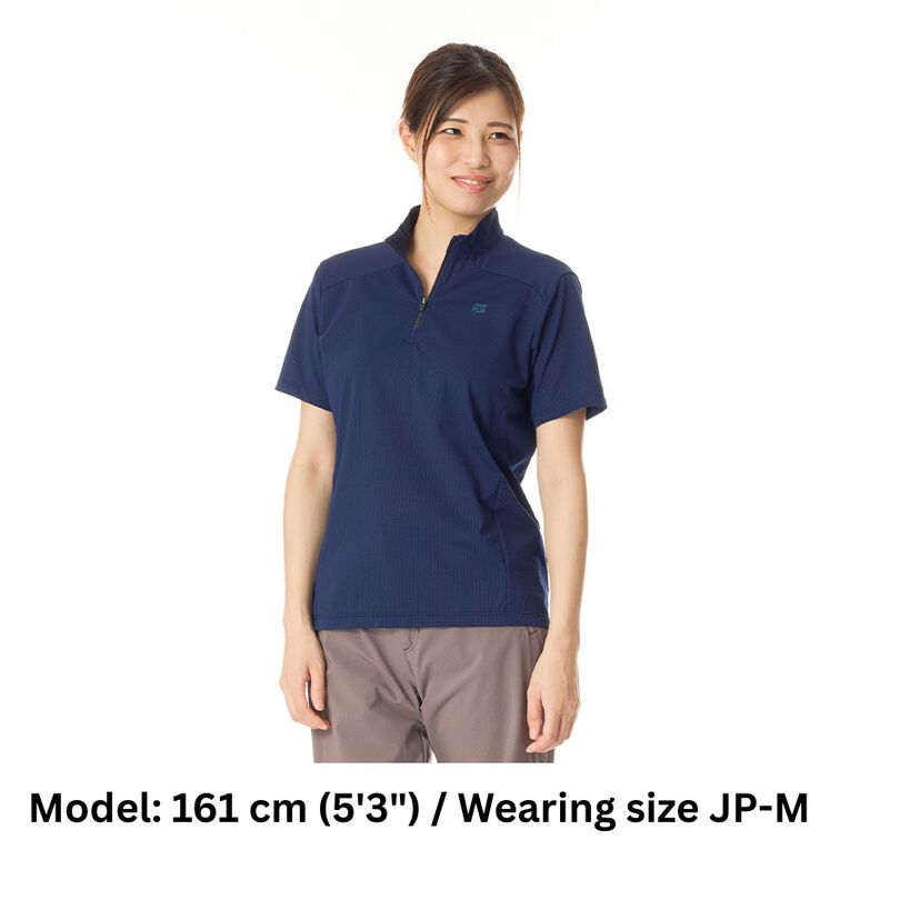 Women's Drought Quad Zip T Short Sleeve,NAVY, medium