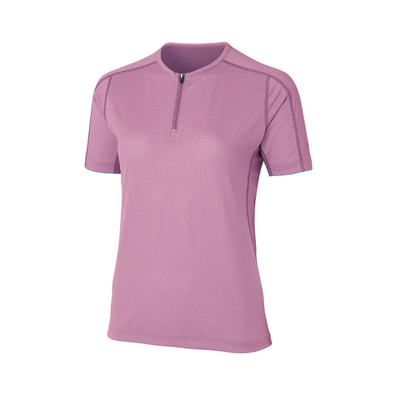 Ramie Spin Air Short Sleeve Zip-Neck