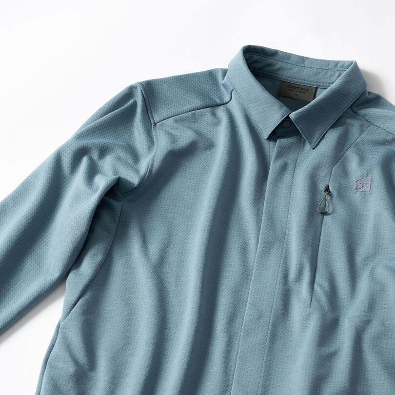 Men's Ramie Spin Knit Shirt,IVORY, medium image number 6