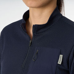 Women's Drought Thermo Zip Neck,DEEP NAVY, small image number 10