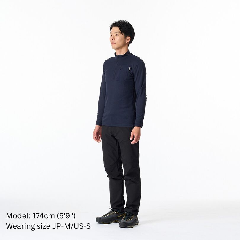 Men's Drought Thermo Zip Neck,DEEP NAVY, medium image number 2