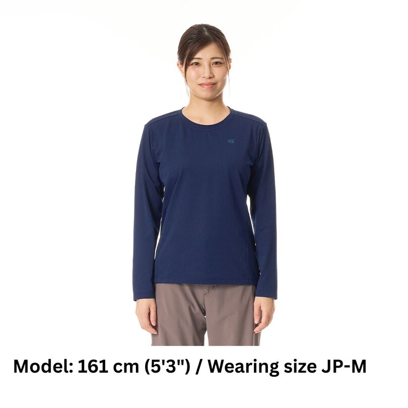 Women's Drought Quad Long Sleeve,NAVY, medium image number 4