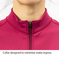 Women's Floodrush Zip Neck,RUBY RED, small image number 2