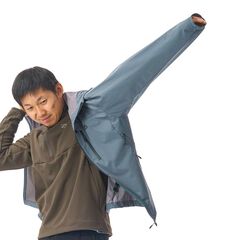 Men's Flow Wrap Hooded Jacket,BLUE GRAY, small image number 30