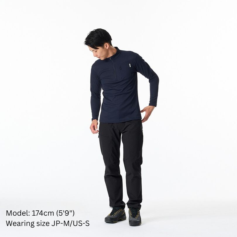 Men's Drought Thermo Zip Neck,DEEP NAVY, medium image number 7