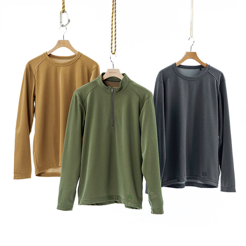 Men's Drought Largo Zip Neck,CHARCOAL HEATHER, medium image number 3