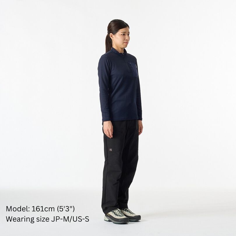 Women's Drought Thermo Zip Neck,DEEP NAVY, medium image number 6