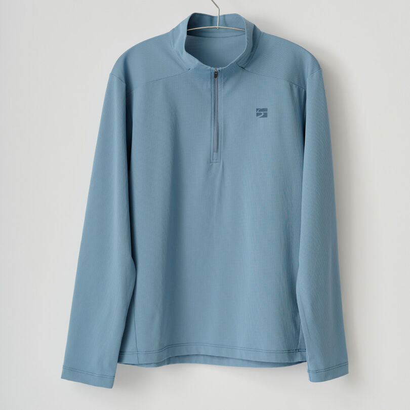 Men's Drought Quad Zip T Long Sleeve,OLIVE, medium image number 5