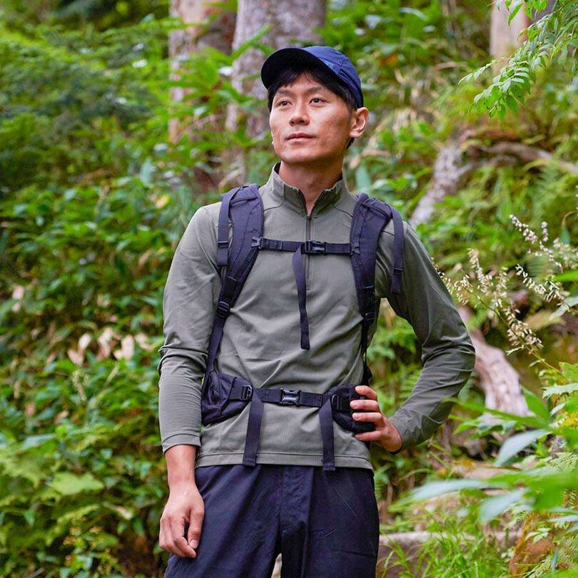 Men's Drought Quad Zip T Long Sleeve,OLIVE DRAB, medium image number 2