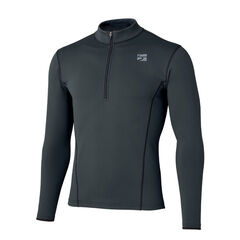 Men's Floodrush Zip Neck,DARK GRAY, small image number 0
