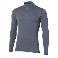 Men's Merino Spin Thermo Long Sleeve Zip Neck,GRAY, small image number 0