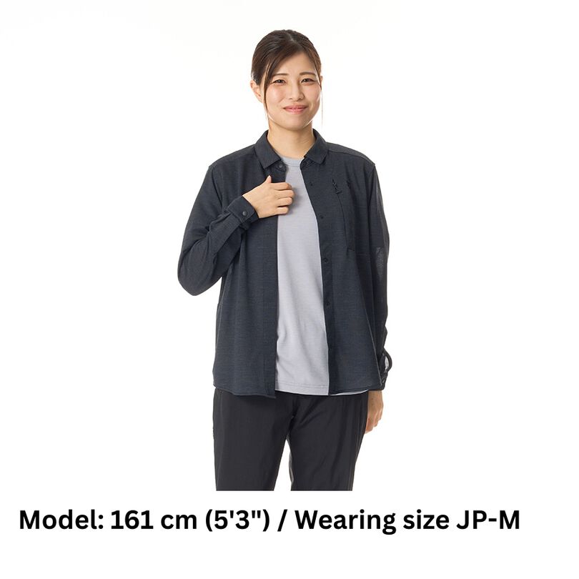 Women's Ramie Spin Knit Shirt,DARK INDIGO, medium image number 4