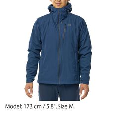 Men's Flow Wrap Hooded Jacket,BLUE GRAY, small image number 18