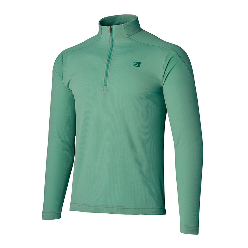 Men's Drought Tough Zip Neck,LIGHT MOSS, medium image number 0