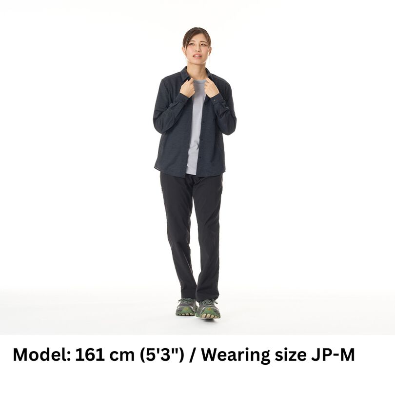 Women's Ramie Spin Knit Shirt,DARK INDIGO, medium image number 5