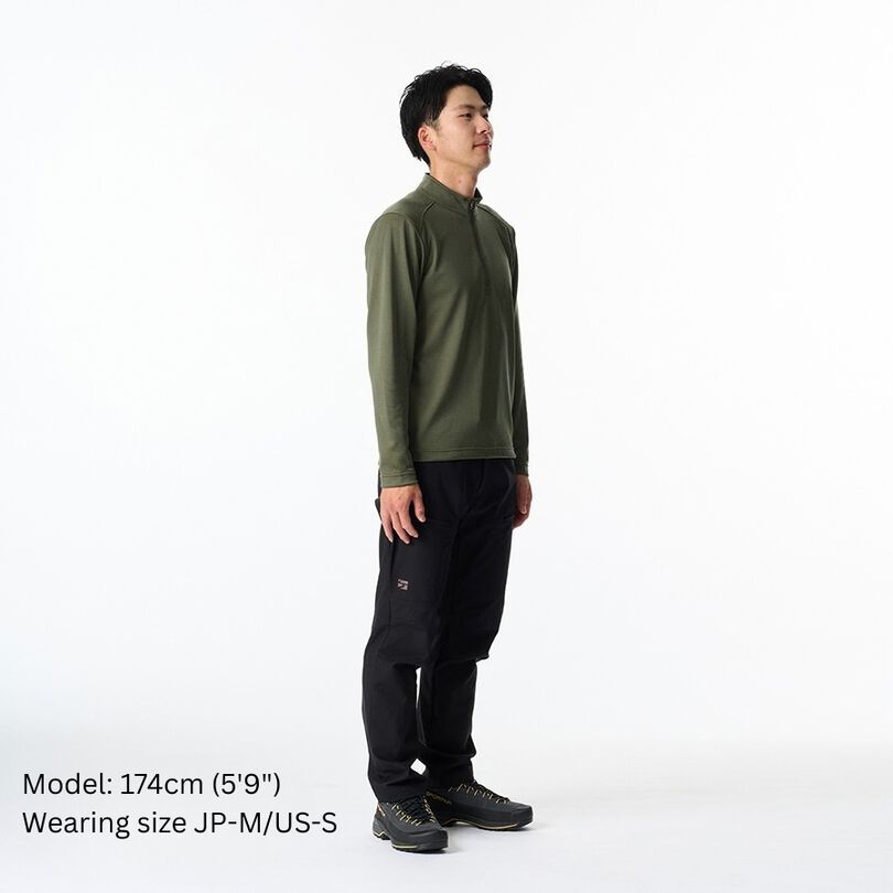 Men's Drought Largo Zip Neck,CHARCOAL HEATHER, medium image number 10