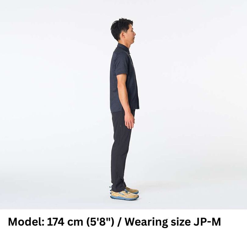 Men's Ramie Spin Knit Shirt Short Sleeve,DARK INDIGO, medium image number 2