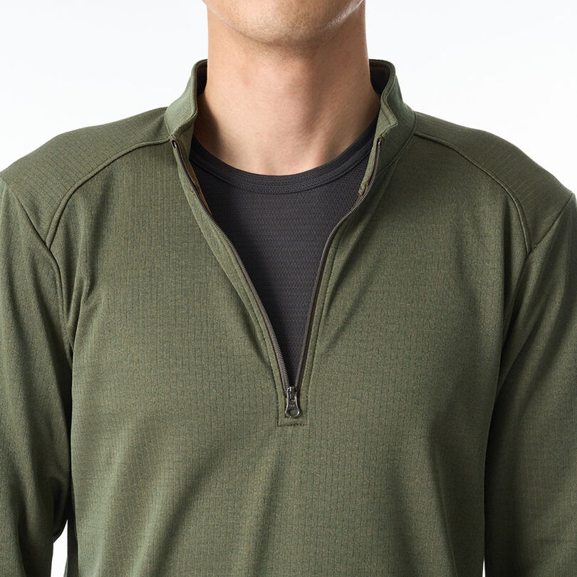 Men's Drought Largo Zip Neck,CHARCOAL HEATHER, medium image number 17